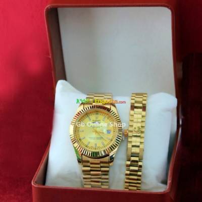 Rolex Watch + Rolex bracelet + Luxury Watch Box